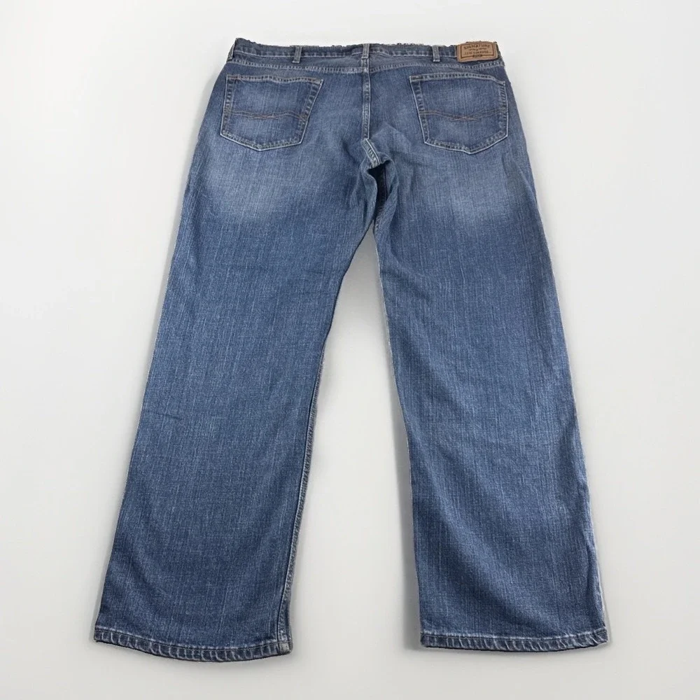 Signature Levi Strauss Gold Jeans Mens 42x32 Relaxed Blue Denim Pants Stretch